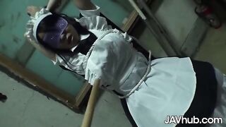 Busty Yui Satonaka gets her pussy railed by a group of studs