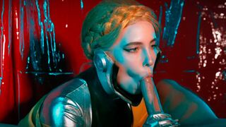 Femdom threesome with ballerinas in an atomic heart scenario