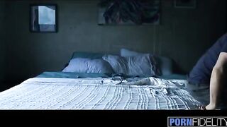 Redhead hottie Lacy Lennon gets her pussy railed by horny husband in steamy action