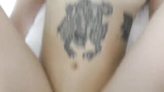 A blonde teen with fake lips gets fucked in her room by a stranger