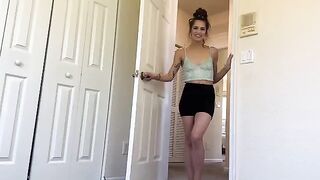 The hot Latina step sister shows you how to relax effectively