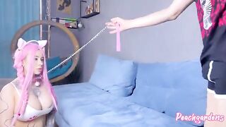 I fed my stepsister Kitty, a playful cat-girl, and she was hungry for more