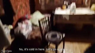 A guy picked up a slut and fucked her in an abandoned house