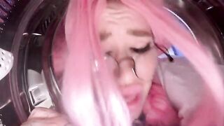 My stupid stepsister got stuck in the washing machine and I came
