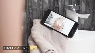 Isabelle Deltore teases Jordi in the shower, then lets him take her with intensity