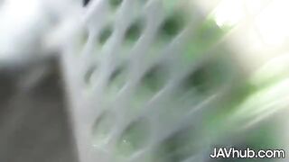 Two JAV girls getting fucked by many guys in an intense scene