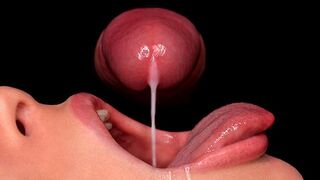 Close up blowjob with the hottest cock sucking ASMR