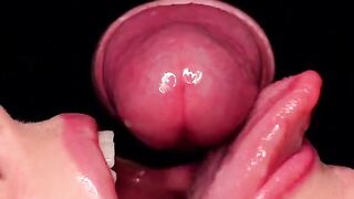 Close up blowjob with the hottest cock sucking ASMR
