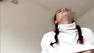 A pregnant stepsister with a big belly gets fucked hard