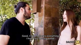 Redhead girl gets banged by her BF’s dad in a taboo encounter