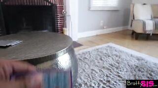Gina Valentina does the lap dance for her stepbro for the first time