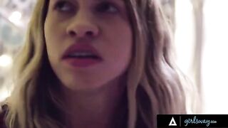 Bullied teen Khloe Kapri sneaks into bathroom with popular Gia Derza during party