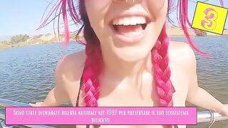 A foreign girl exposed herself at night, an Italian woman by day, documentary porn