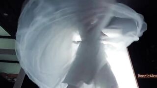 The bride found a dress and had sex with the groom in roleplay