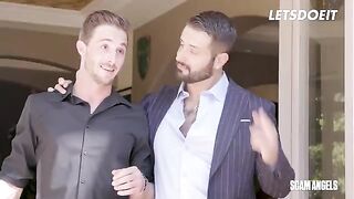 Two sexy MILFs are getting fucked by a young football player