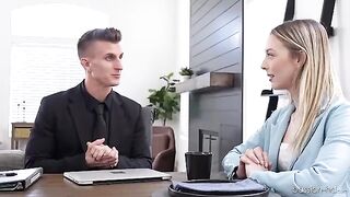 Skinny babe Lily Larimar needs a job, she will do anything