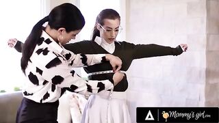 Penny Barber, stylist, uses her dominance to seduce shy teens