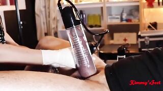 Compilation of men using cock pumps to achieve longer, thicker penises in 4K