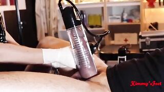 Compilation of men using cock pumps to achieve longer, thicker penises in 4K