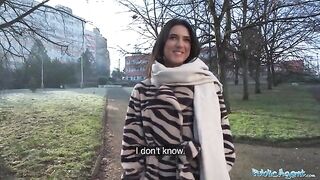 A beautiful student is being fucked by a stranger in public
