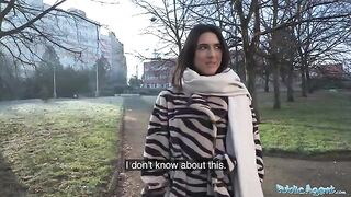 A beautiful student is being fucked by a stranger in public