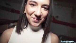 A beautiful student is being fucked by a stranger in public