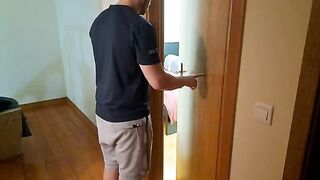 The stepson fucked his stepmom with big boobs hard
