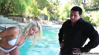 My wife's hot friend Britney Amber is a real pro at deepthroat
