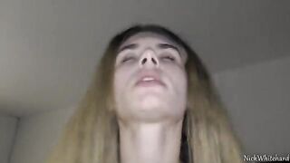 Pink pussy teen makes my big balls drip with cum after hard sex