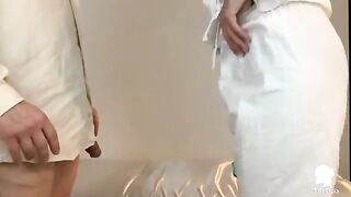 The nurse visits the patient with erection problems in this exclusive Italian anal scene