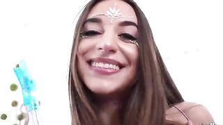Petite teen Venice Rose gets her tight fairy pussy stretched