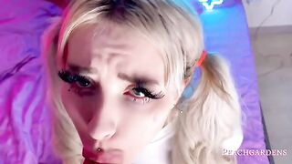 Step sister gets her mouth and ass smashed hard