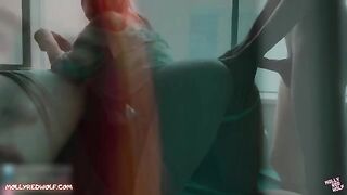 A red-haired realtor got fucked hard and received a creampie