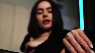A cute young girl with big boobs gets her pussy oiled and fucked