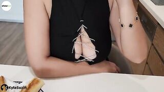 The girl was caught, she lies and tries to justify herself for fucking