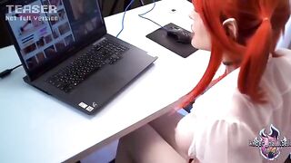 Redhead girl has a wet dream about sex with a big dick