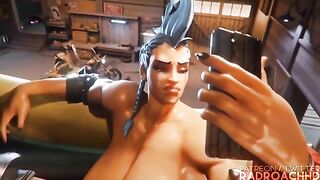 Junker Queen is fucking Mei from Overwatch with intense 3D animation