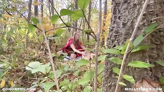 Red Riding Hood makes love with Big Bad Wolf in the forest