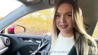 A girl got lost and was picked up by a guy in the car