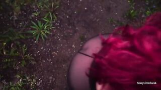In the forest, I met a Russian girl with a big ass and fucked her in anal