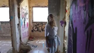 An Italian guy gave a blowjob to a foreigner near the church