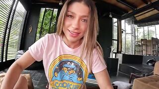 A girl is giving a lesson to her teacher in this hot vid