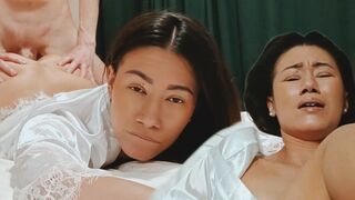 An Asian stepmom is tired and asks for your help to relax