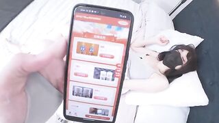 I caught my big-breasted Chinese girl masturbating and fucked her to squirt