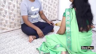 Desi Pari Bhabhi's pre-wedding hard fuck with Hindi audio