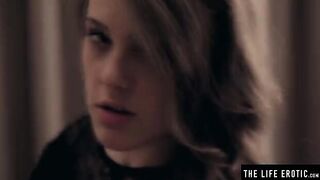 A girl with stunning appearance plays with her big tits
