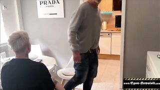 She didn't notice anything - the guy fucked me hard