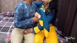 Desi Pari, a sexy auntie, gets fucked roughly for money with clear Hindi audio