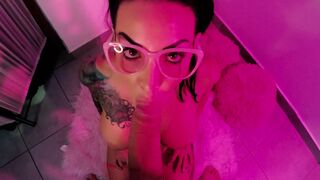 Horny girl Chanty wants a special lollipop to finish on her face
