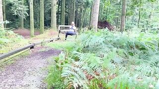 A beautiful jogger gets fucked outdoors in the woods